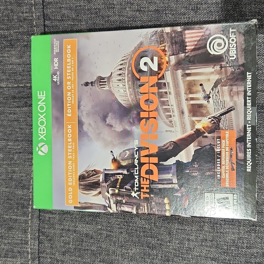 **Unopened**  Gold Edition Steelbook - Tom Clancy's The Division 2 Xbox One Game